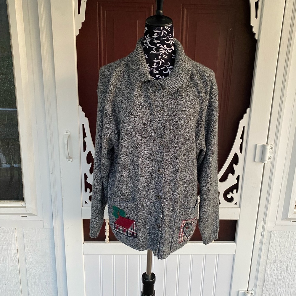 Company Collection Women's Acrylic Long Sleeve Button Up Cardigan Sweater XL